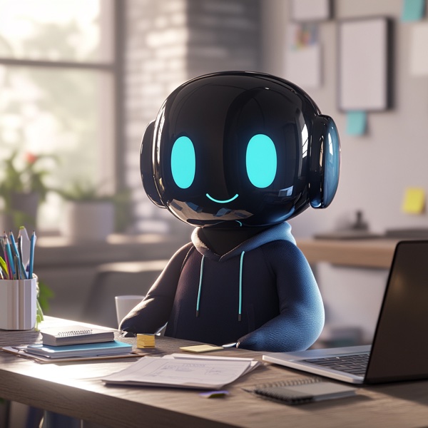 Fictional AI robot character Chat Gippity, Senior Architecture Advisor.