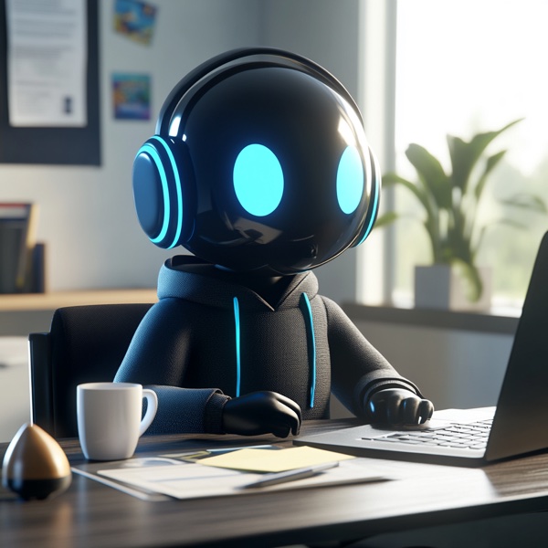 Fictional AI robot character Deploya DeVille, Release Manager.